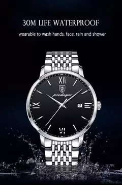 Relógio de quartzo impermeável de luxo masculino, relógios esportivos masculinos, relógio de pulso casual, data relógio, marca superior, 30m, 2024 - comprar online