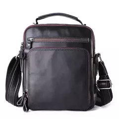JOYIR-Bolsas vintage de couro genuíno para homens, bolsa de ombro pequena, bolsas casuais do escritório, bolsa tiracolo, nova moda - comprar online