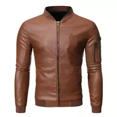 Imagem do Jaqueta de motocicleta Slim Fit masculina, jaquetas de couro falso, jaquetas PU quentes, roupas de marca, casaco de inverno S a 3XL, 2023