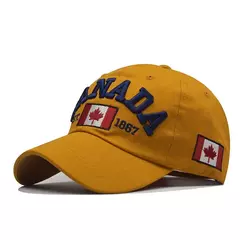Imagem do Boné de beisebol de algodão lavado para homens e mulheres, eu amo o Canadá, chapéu snapback para o pai, boné casual bordado, novo