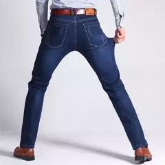 Jeans estilo clássico irmão Wang masculino, casual, stretch, fino, calça jeans, azul claro, calça preta, marca masculina - comprar online
