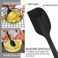 Imagem do Conjunto de espátula de silicone antiaderente, Resistente ao calor, Espátula Creme, Raspador, Escova De Colher, Núcleo De Aço Inoxidável, Utensílios De Cozinha, 6Pcs