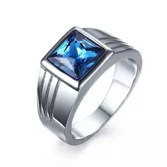 anel masculino anel masculino ouro anel masculino aço inoxidável aneis com pedras grandes - loja online