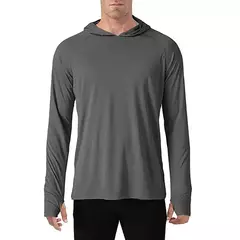 TACVASEN-Homens à Prova de UV Hoodie Manga Longa, Proteção Solar Camisetas, Respirável, Leve, Secagem Rápida, Casual Camisetas Masculinas na internet