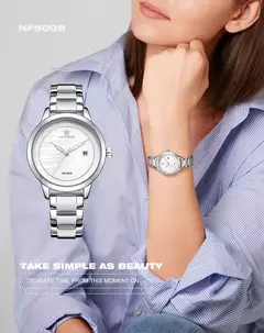NAVIFORCE-Relógio de pulso quartzo impermeável feminino, senhoras relógios, Top Brand, luxo, moda na internet