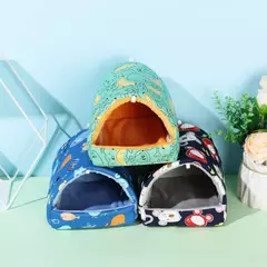 Mini gaiola colorida e confortável para coelho, Casa do esquilo, Hamster, Cama de dormir pequena, Ninho de cobaia, Tapete quente na internet