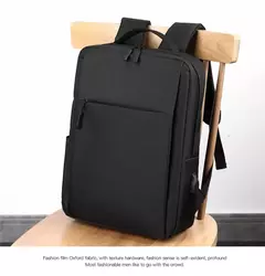 Imagem do Impermeável Nylon Laptop Mochila para Homens, Mala De Viagem, Carregamento USB, Mochilas Escola De Computador, 15.6";;VERDADEIRO;;"black