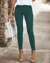 Mulheres Outono Calças de Cintura Alta Calça Mulheres Escritório Cinza Chique Elegante OL Vestuário Calças Lápis ZYYX-WDC8507