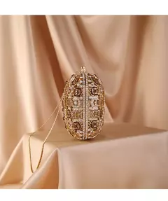 Imagem do Bolsa de embreagem de cristal diamante para mulheres, bolsa mensageiro de ombro, embreagens noturnas, preto dourado, nova moda, melhor designer