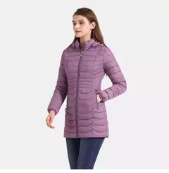 Santelon mulheres longo parka quente para as mulheres ultraleve casaco casaco acolchoado puffer com capuz destacável roupas outwear leve