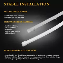 2 pçs tira de luz led 30/45/60cm led luzes diurnas luzes de sinal do carro faróis decorativos luz indicadora - loja online