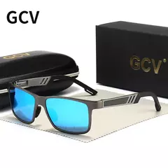Imagem do GCV-Óculos Polarizados Masculinos, Óculos De Sol De Magnésio De Alumínio, Tons Retangulares, Masculino UV400, Óculos De Condução