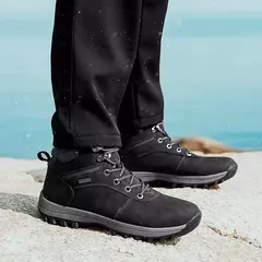 Botas de neve de pelúcia impermeáveis para homens, tornozelo, sapatos ao ar li - comprar online