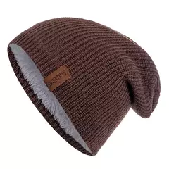 Chapéu clássico de inverno tricotado URGENTMAN Label Casual boné para mulheres homens manter quente adicionar forro de pele chapéu de inverno fashion sólido gorro chapéu 16 cores boné de esqui - Wolf Magazine