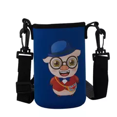 Imagem do Bebê criativo dos desenhos animados alimentando copos com canudos, garrafas de água infantis, copos portáteis ao ar livre, à prova de vazamento, 480ml