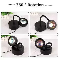LED USB Sunset Lamp, Nightlights, Projetor, Birthday Party, Mood Lights, Quarto, Sala de estar, Fotografia de parede - comprar online