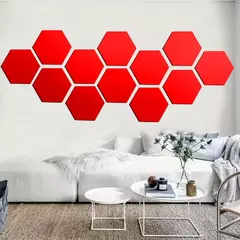 Hexagon 3D Espelho Adesivo de Parede, Sala Adesivos, Decoração do Quarto, Banheiro, Decoração de Casa, Vários tamanhos, DIY TV Fundo - loja online
