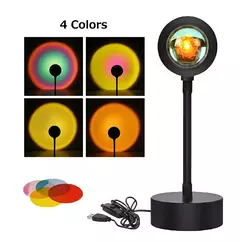 LED USB Sunset Lamp, Nightlights, Projetor, Birthday Party, Mood Lights, Quarto, Sala de estar, Fotografia de parede - loja online