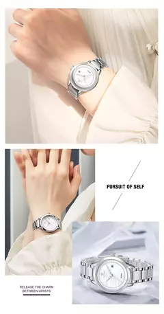 NAVIFORCE-Relógio de pulso quartzo impermeável feminino, senhoras relógios, Top Brand, luxo, moda
