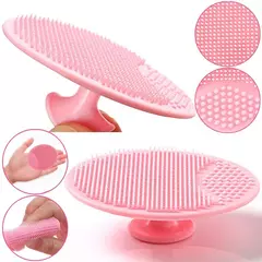 Baby Silicone Bath Brush Cradle Cap Scrubbers Esfoliante e Massaging Brush Scalp Care Scrubber para cuidados com o cabelo e com o corpo - comprar online