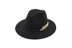 Chapéu Fedora feminino com cinto de pérolas, boné Trilby Vintage, chapéu Panamá de feltro, lã quente, jazz feminino - comprar online