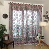 Tule Floral em Cortinas Puras, Tratamento Janela, Painel Persianas, Sala de estar, Quarto, Cozinha, Sombra, Roxo, Peônia