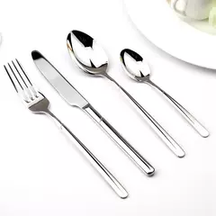 Zona Cozy-Luxo Talheres Aço Louça Set, Louça Qualidade, facas, garfos, Jantar Set Dinner, Western Food Restaurant, 24pcs
