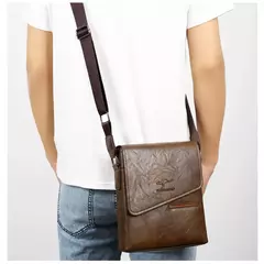 Sacos mensageiro de couro canguru para homens, bolsa tiracolo casual, bolsa de ombro masculina pequena, marca de luxo, verão na internet