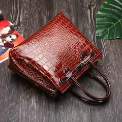 Bolsas De Couro De Crocodilo Para Mulheres, Bolsa De Luxo, Bolsas De Ombro, Bolsas De Mão Das Senhoras, Famosa Marca De Designer, Moda, 2019 - loja online