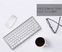 Ultra fino teclado sem fio e mouse combo, baixo ruído, computador, laptop, Windows, Mac na internet