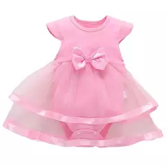 Conjunto infantil de renda, vestido e roupas para meninas de 3 e 6 meses, bebê recém-nascido, festa de aniversário, batizado na internet