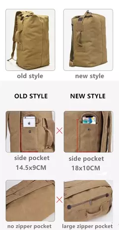 Mochila de Viagem de Grande Capacidade Mochila Mochila de Montanhismo Bagagem Masculina Canvas Bucket Shoulder Bags for Boys, Men Backpacks