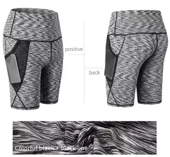 Calções de ginástica de cintura alta para mulheres, secagem rápida, ioga, fitness, corrida, push up, design de bolsos, verão, 2023 na internet