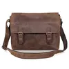 Saco do mensageiro do couro genuíno dos homens do vintage do couro do cavalo louco bolsa de ombro dos homens crossbody saco sling lazer ocasional marrom