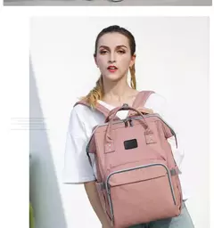 Bolsa de fraldas com grande capacidade para mamãe, mochila para bebê multifuncional, a prova d'água, para viagens, para cuidado da criança