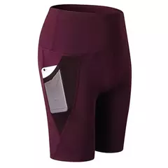 Calções de ginástica de cintura alta para mulheres, secagem rápida, ioga, fitness, corrida, push up, design de bolsos, verão, 2023 - comprar online