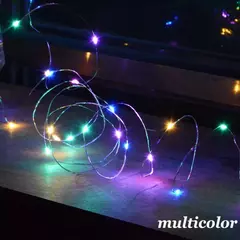 Fio de cobre LED String Fairy Lights, a pilhas, Natal, Decoração de casamento, 3x100 m, 2m, 3m, 5m, 10m
