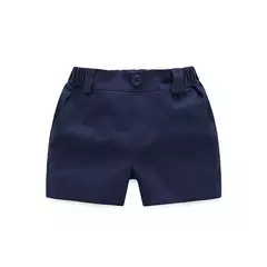 Top e top-Conjunto de roupas formais para meninos recém-nascidos, terno cavalheiro bebê, top e shorts de algodão, conjuntos de roupas infantis, moda verão - comprar online