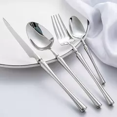 Portátil Korean Food Talheres, 304 Aço Inoxidável, Forquilha de Mesa, Faca, Colher, Dinner Set, Louça, Gold Tableware Sets, 24Pcs, Lot