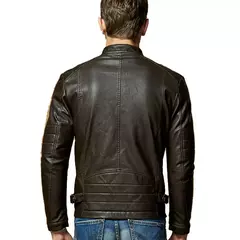 Kenntrice Autumn Winter Brand jaqueta de couro masculino Jaqueta Couro Masculino Jaqueta de couro Bombardeiro Casaco de pele de carneiro Casaco de motocicleta - comprar online