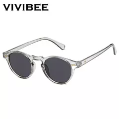 VIVIBEE-Óculos de sol pequenos ovais para homens e mulheres, tons transparentes, óculos de sol clássicos, UV400, Tendências, Clear, Moda, 2024, 2024 - loja online