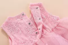 Conjunto infantil de renda, vestido e roupas para meninas de 3 e 6 meses, bebê recém-nascido, festa de aniversário, batizado - Wolf Magazine