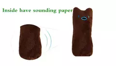Dentes moagem catnip brinquedos engraçado interativo brinquedo de pelúcia gato animal de estimação gatinho mascar brinquedo vocal garras polegar mordida gato menta para gatos na internet