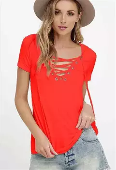 Camisa de manga curta com decote em v das mulheres do verão novo preto das senhoras das camisetas 2023 na internet
