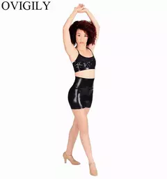 OVIGILY-Calções de Dança Metálicos Femininos, Calções de Treino Brilhantes, Calções de Ginástica Feminina, Vermelho, Fúcsia - comprar online