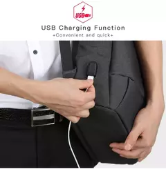 Kingsons-Mochila masculina para laptop, sacos de carregamento USB multifunções, mochilas antifurto e repelente de água, 15 in, 17 in, moda - Wolf Magazine
