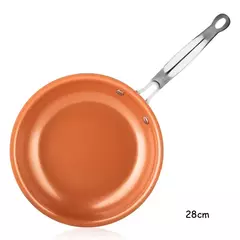 Lmetjma frigideira antiaderente 20 24 28cm frigideira com revestimento de titânio cerâmica redonda cobre ovo pan cozinha panelas kc0459