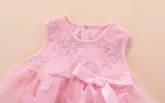 Conjunto infantil de renda, vestido e roupas para meninas de 3 e 6 meses, bebê recém-nascido, festa de aniversário, batizado - comprar online
