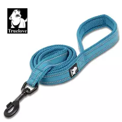 Imagem do Trela macia para animais de estimação Truelove em arnês e coleira reflexiva de nylon malha para gatos treinamento de caminhada 11 cores comprimento 110 cm TLL2111