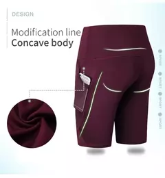 Calções de ginástica de cintura alta para mulheres, secagem rápida, ioga, fitness, corrida, push up, design de bolsos, verão, 2023